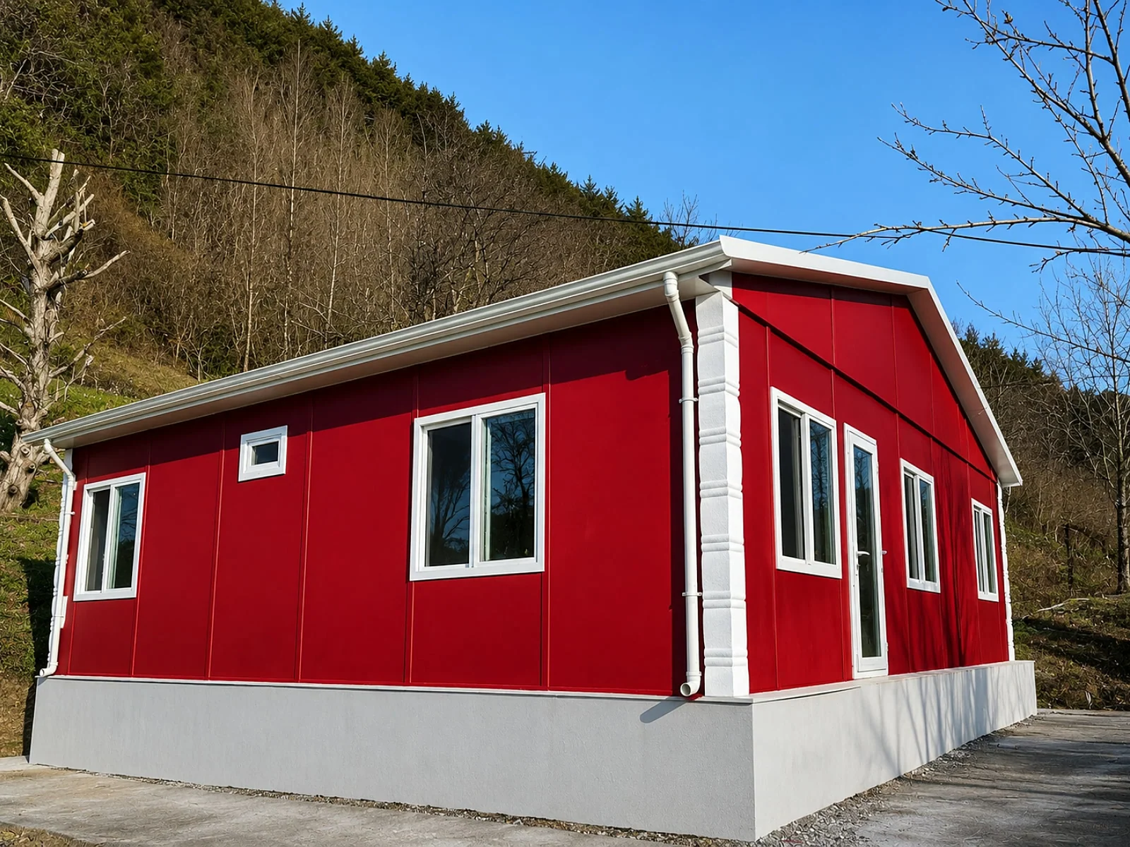 Tek Katlı 2+1 Kırmızı Sütunlu Model — 2. görünüm